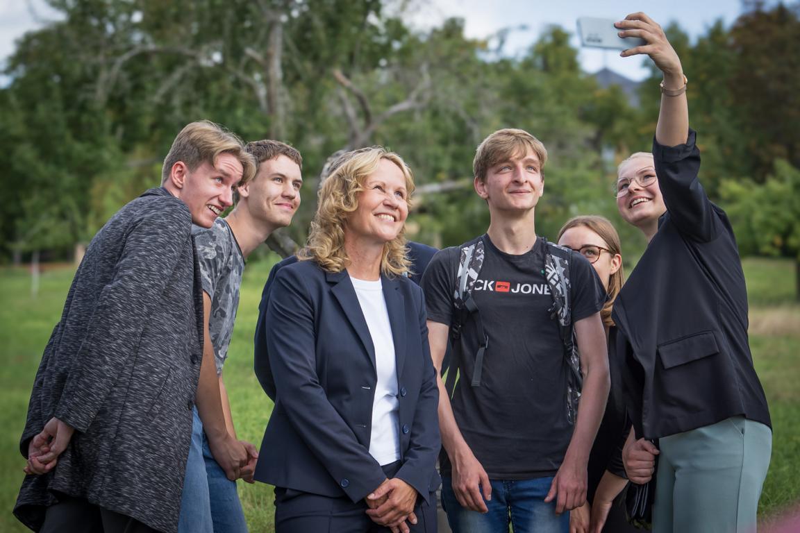 Selfie mit einer Ministerin